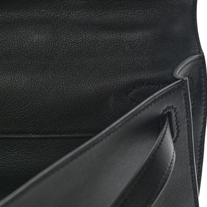 Hermes Swift Kelly Cut Clutch Pochette Black 8 of 10
