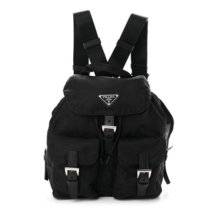 Prada Tessuto Nylon Saffiano Small Backpack Black 1 of 13