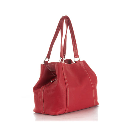 Prada Vitello Daino Shoulder Bag Red 3 of 7