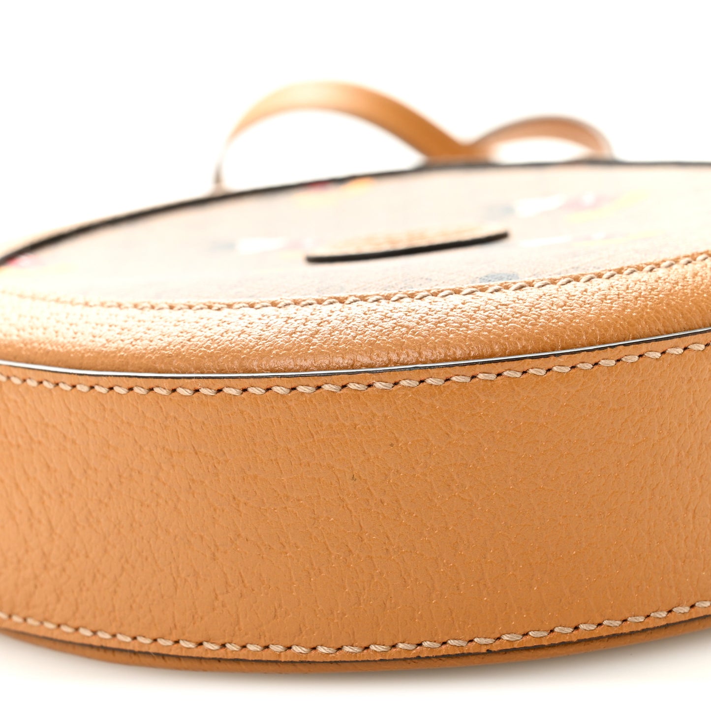 X DISNEY Mini Vintage GG Supreme Monogram Mickey Mouse Round Shoulder Bag Beige Vintage Sun Oil