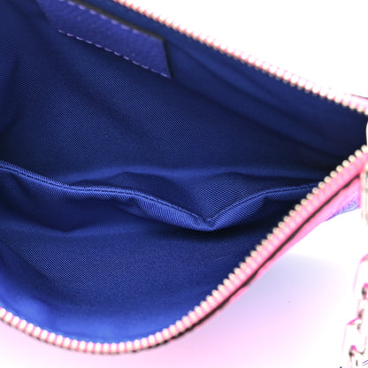 Louis Vuitton Taurillon Illusion Trio Pouch Bleu Rose 5 of 13