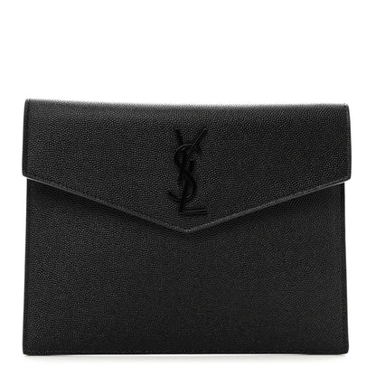 Saint Laurent Grain De Poudre Uptown Baby Pouch Black 1 of 8