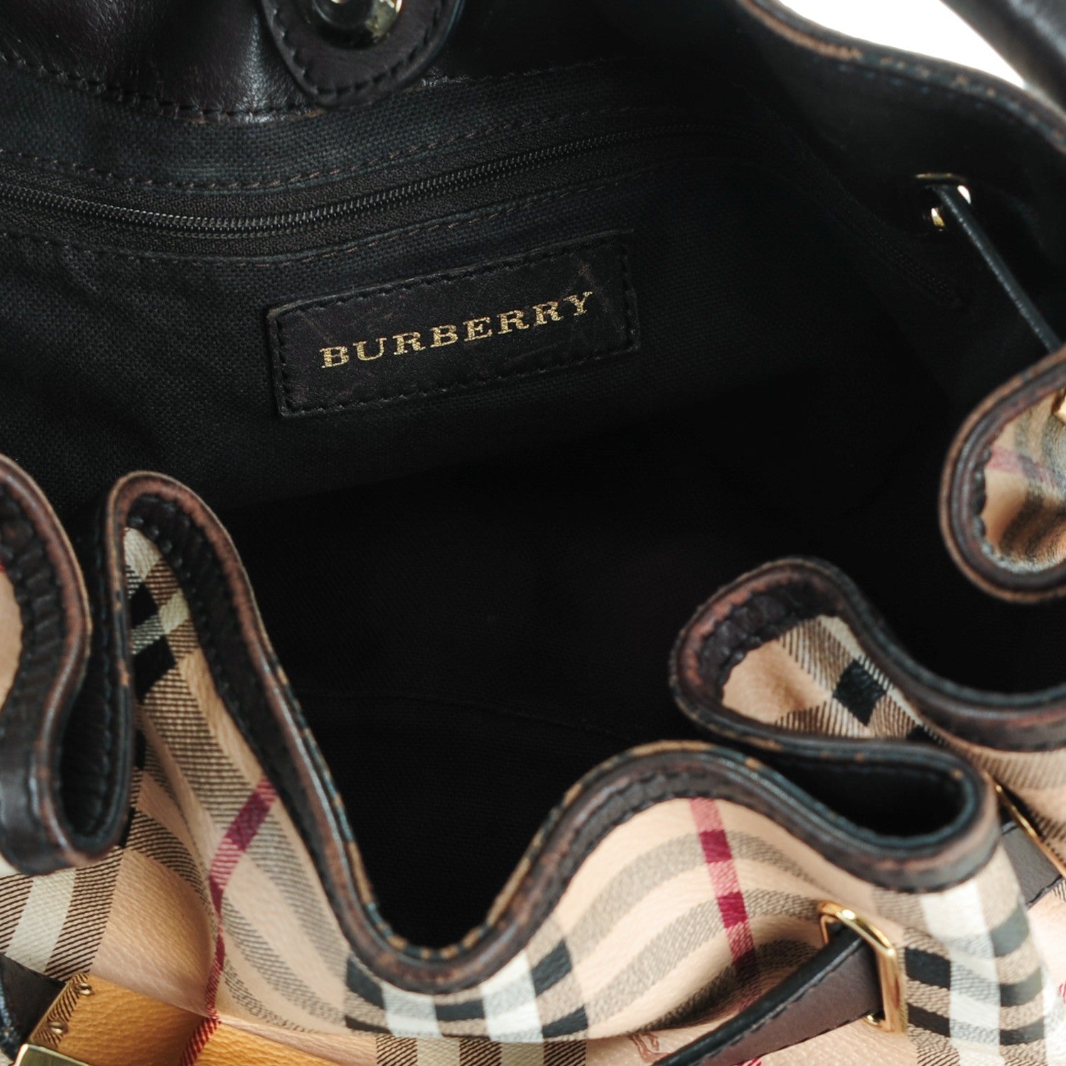 Burberry Haymarket Check Medium Willenmore Hobo Chocolate 7 of 9