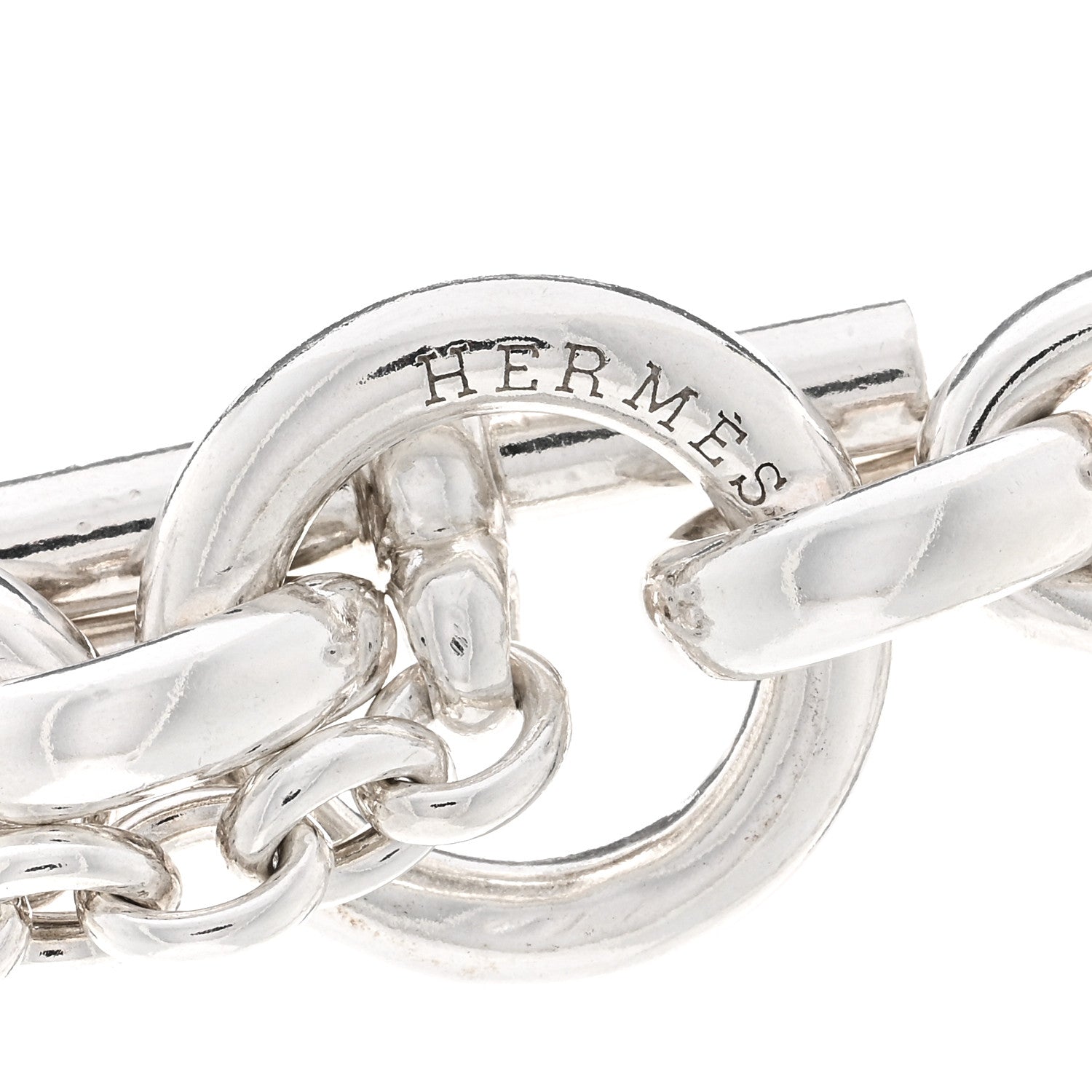 Hermes Sterling Silver Crescendo Necklace 4 of 4