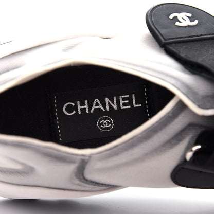 Chanel Mesh Lycra CC Sneakers 38.5 Black 8 of 10
