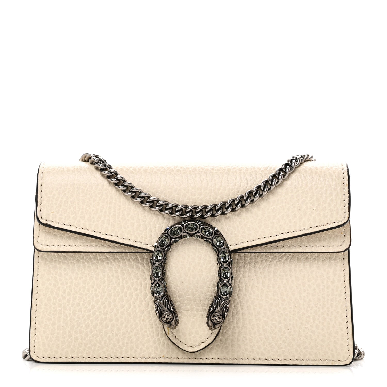 Gucci Dollar Calfskin Crystal Super Mini Dionysus Shoulder Bag Mystic White Black Diamond 1 of 10