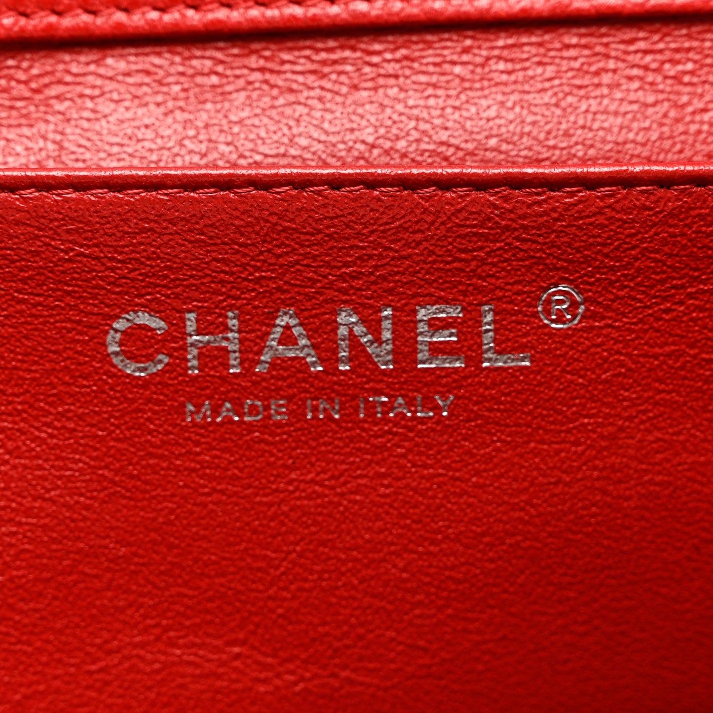 Caviar Quilted Clutch With Chain Flap Red