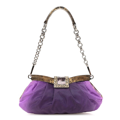 Prada Nylon Lizard Frame Clutch Bag Ombre Purple 1 of 10