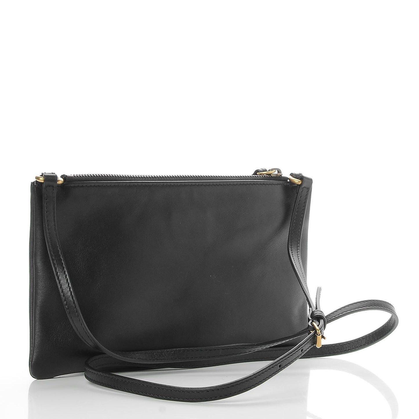 Calfskin Matelasse Small GG Marmont Double Zip Shoulder Bag Black