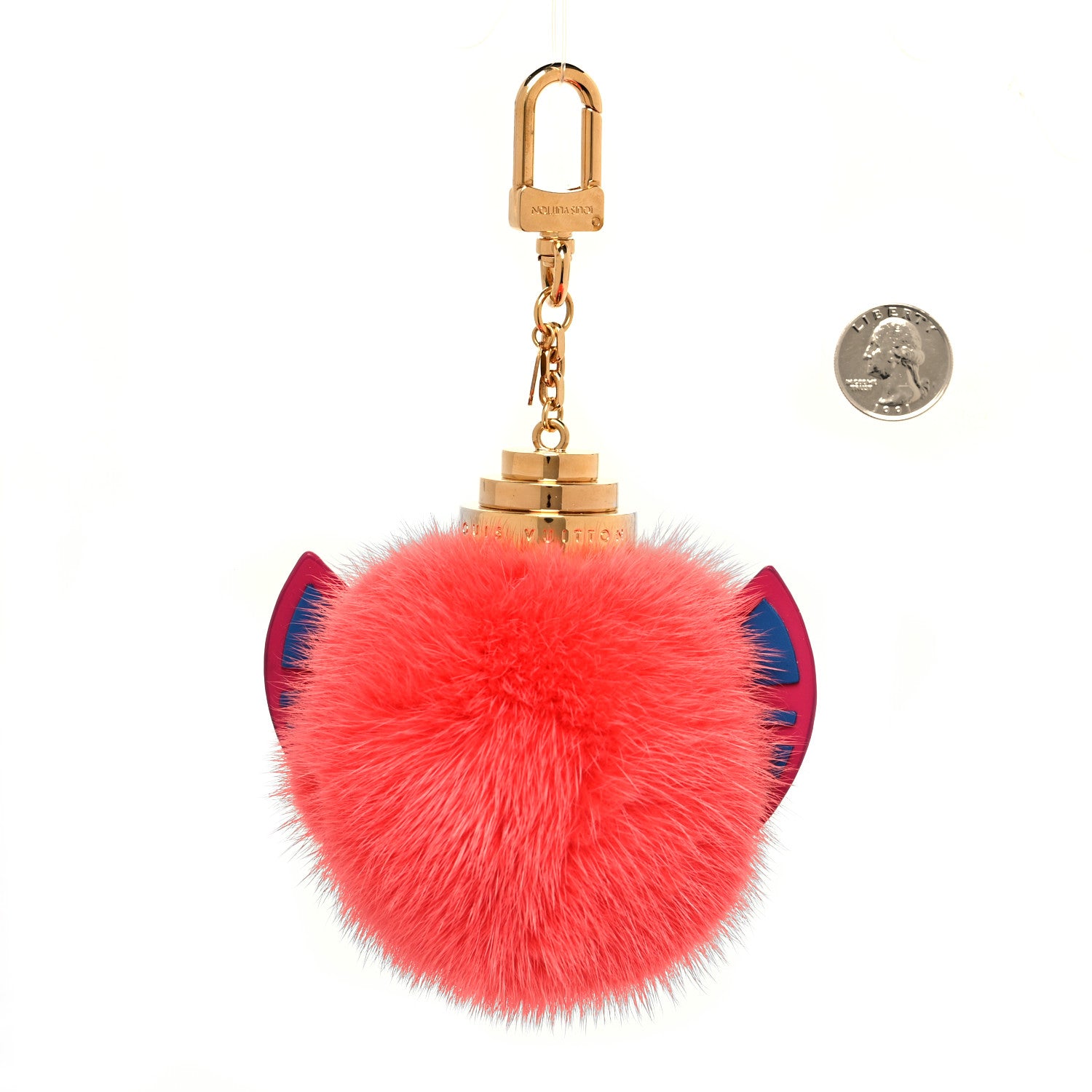 Louis Vuitton Mink Fur Totem Bag Charm Pink 2 of 5