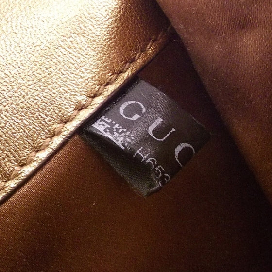 Leather Clutch Metallic Gold