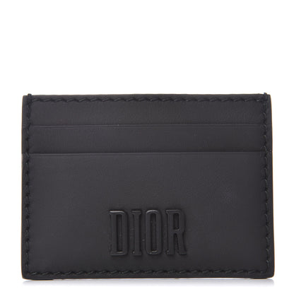 Christian Dior Calfskin D-Fence Card Holder Black 1 of 9