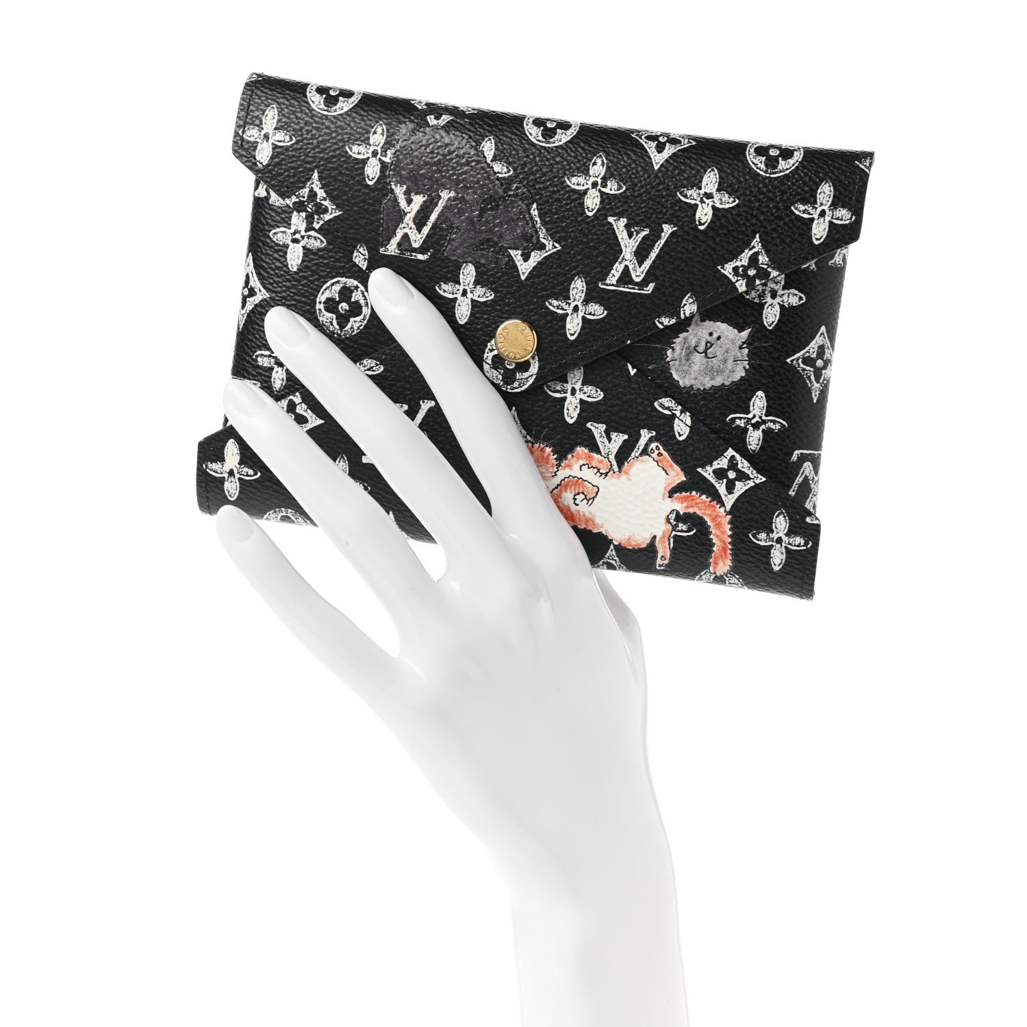 Louis Vuitton Catogram Medium Kirigami Pochette Black 2 of 8
