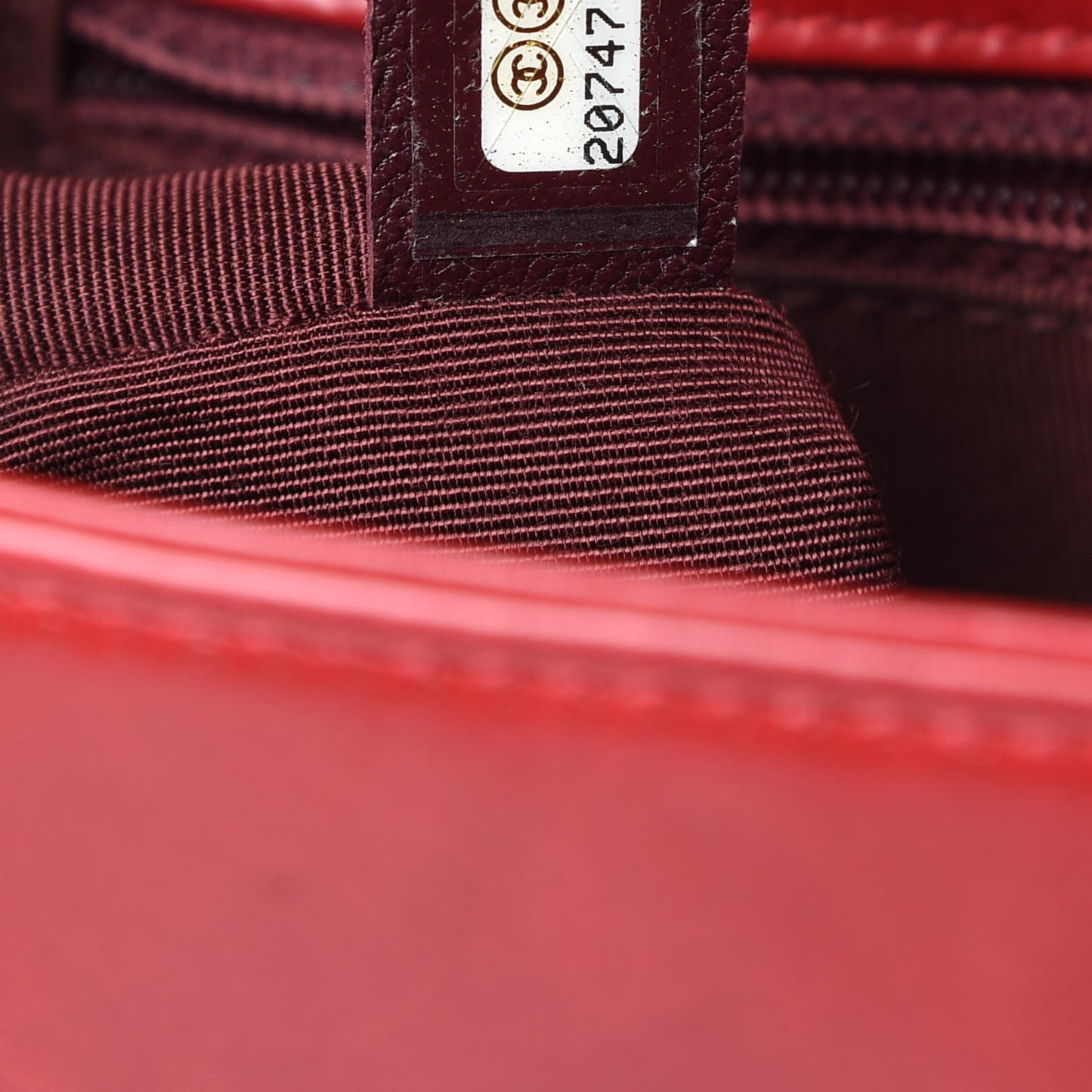 Glazed Calfskin Medium Coco Boy Flap Red