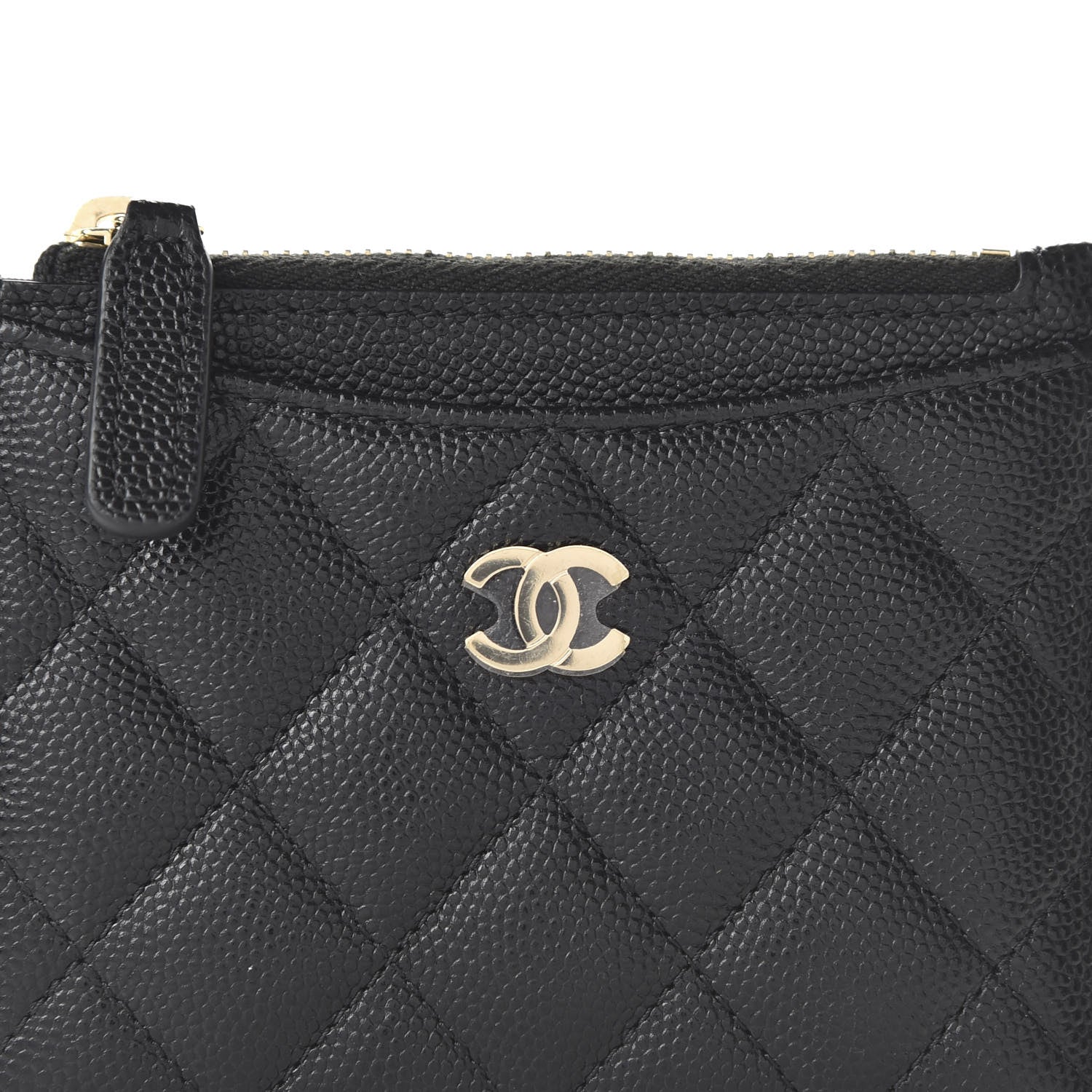 Chanel Caviar Quilted CC Zip Card Holder Black 10 of 11