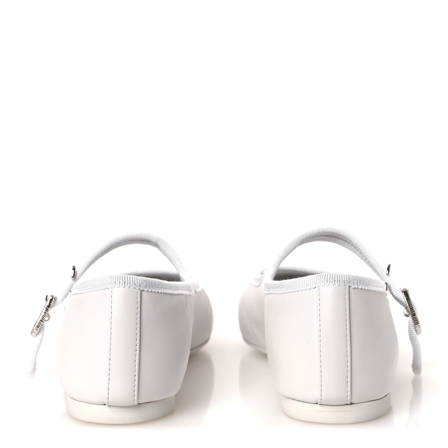 Lambskin Mary Jane Flats 36.5 White