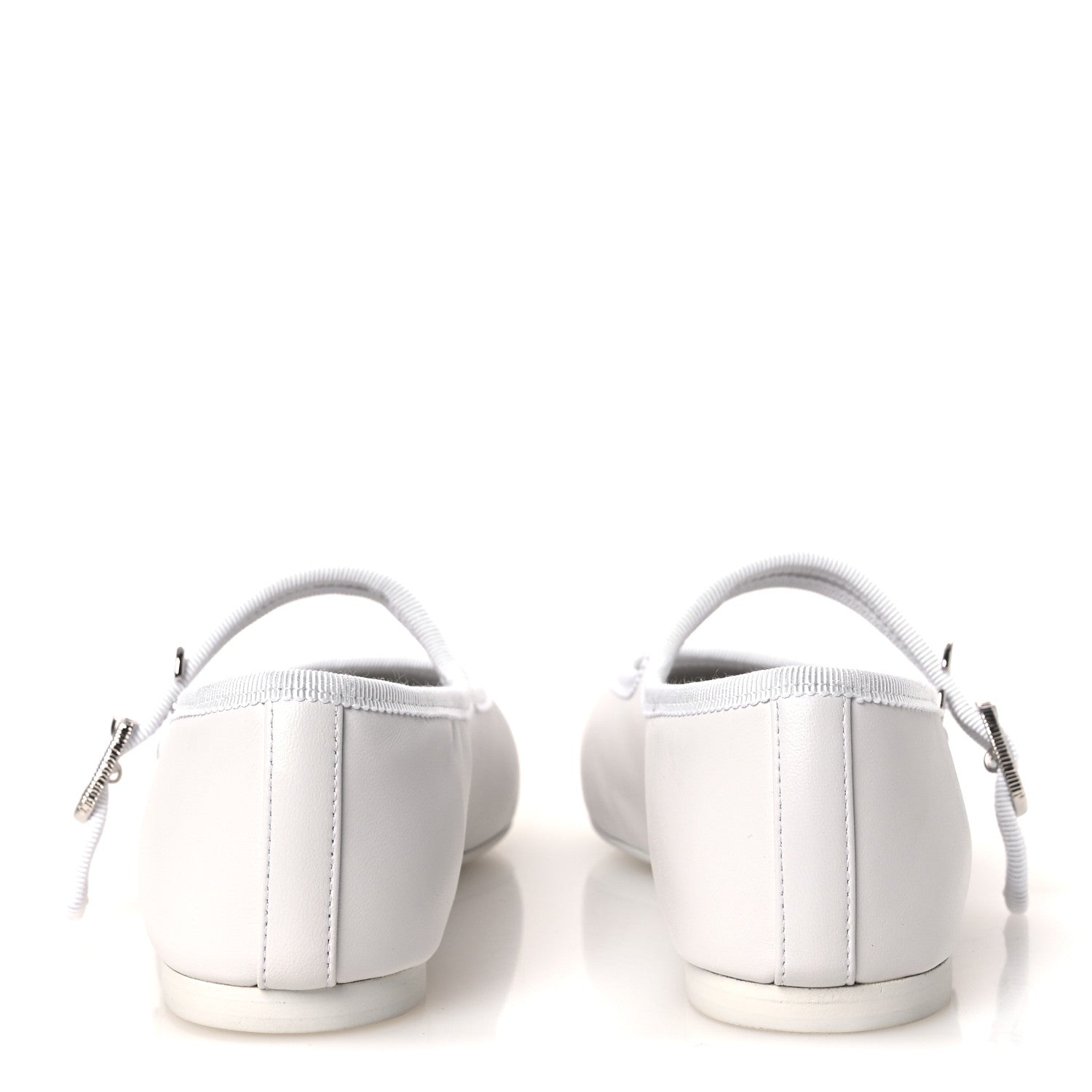 Chanel Lambskin Mary Jane Flats 36.5 White 6 of 11
