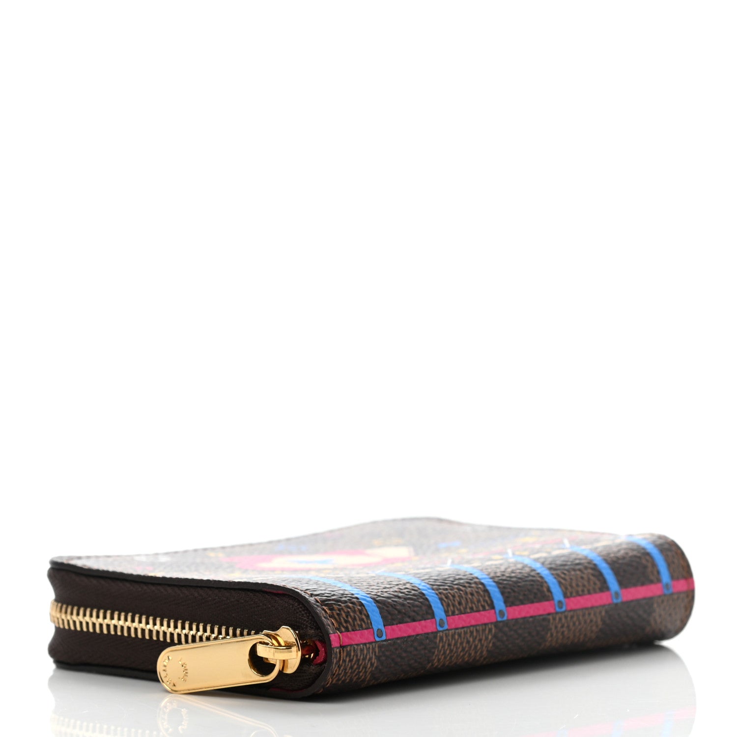 Louis Vuitton Damier Ebene 2020 Christmas Animation Roller Coaster Zippy Coin Purse Pivoine 4 of 7