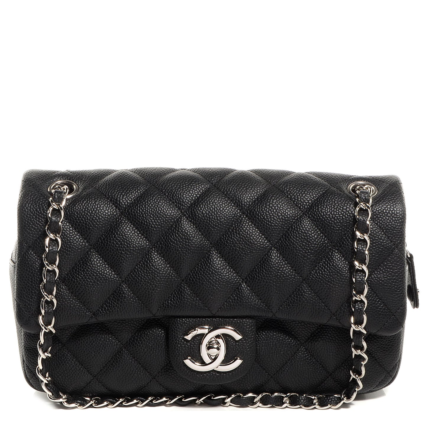 Caviar Quilted Medium Easy Flap Black