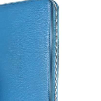 Celine Drummed Calfskin Zip Around Organizer Wallet Turquoise 9 of 17