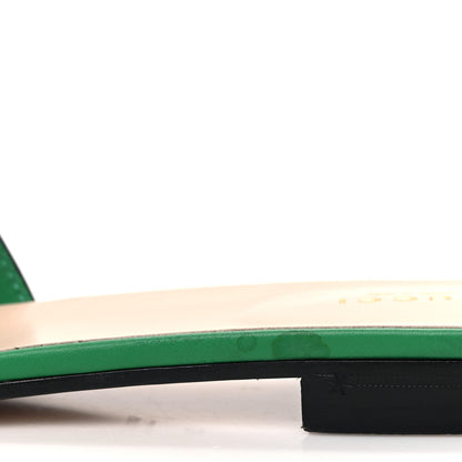 Gucci Cosmos Softy Calfskin Interlocking G Cut Out Slide Sandals 39 New Shamarock 10 of 12