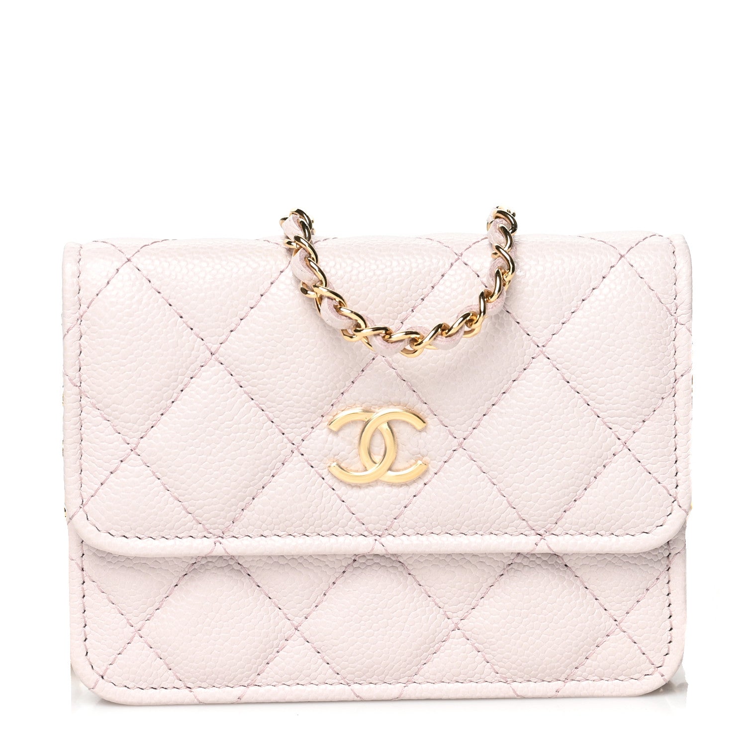 Chanel Caviar Quilted Miss Coco Clutch With Chain Light Purple 1 of 12