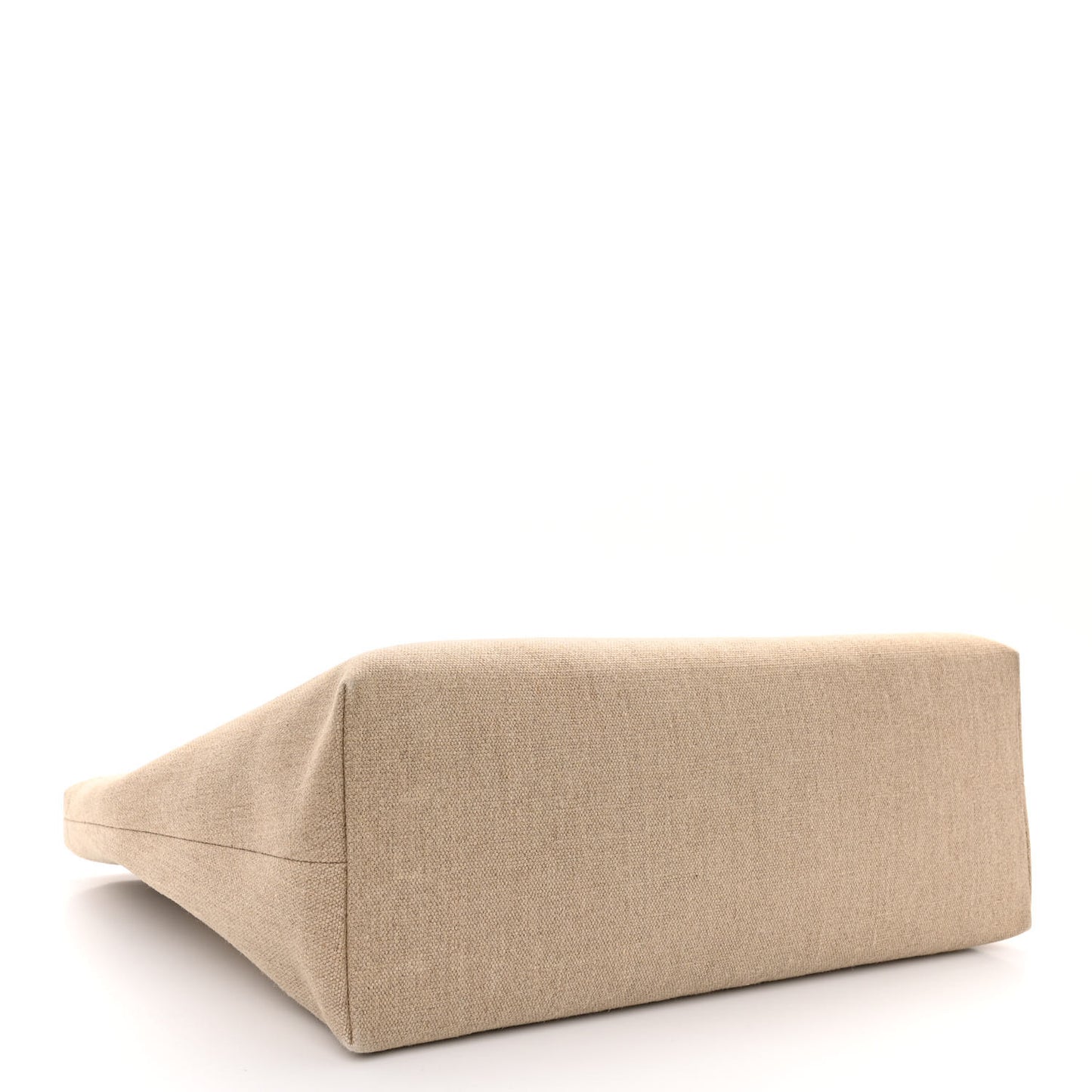 Canvas Calfskin Paris Horizontal Cabas Tan