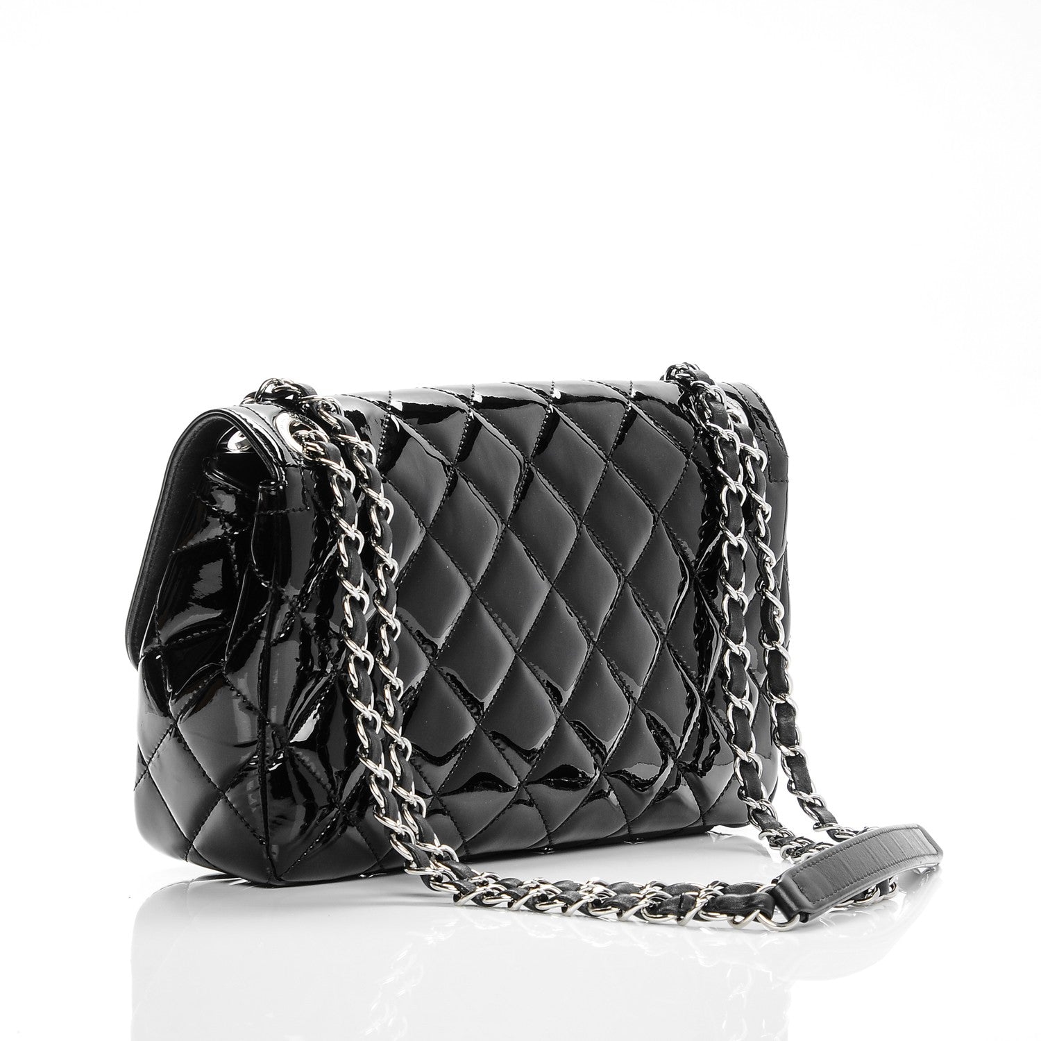 Chanel Patent Quilted Large Coco Shine Flap Black 3 of 7