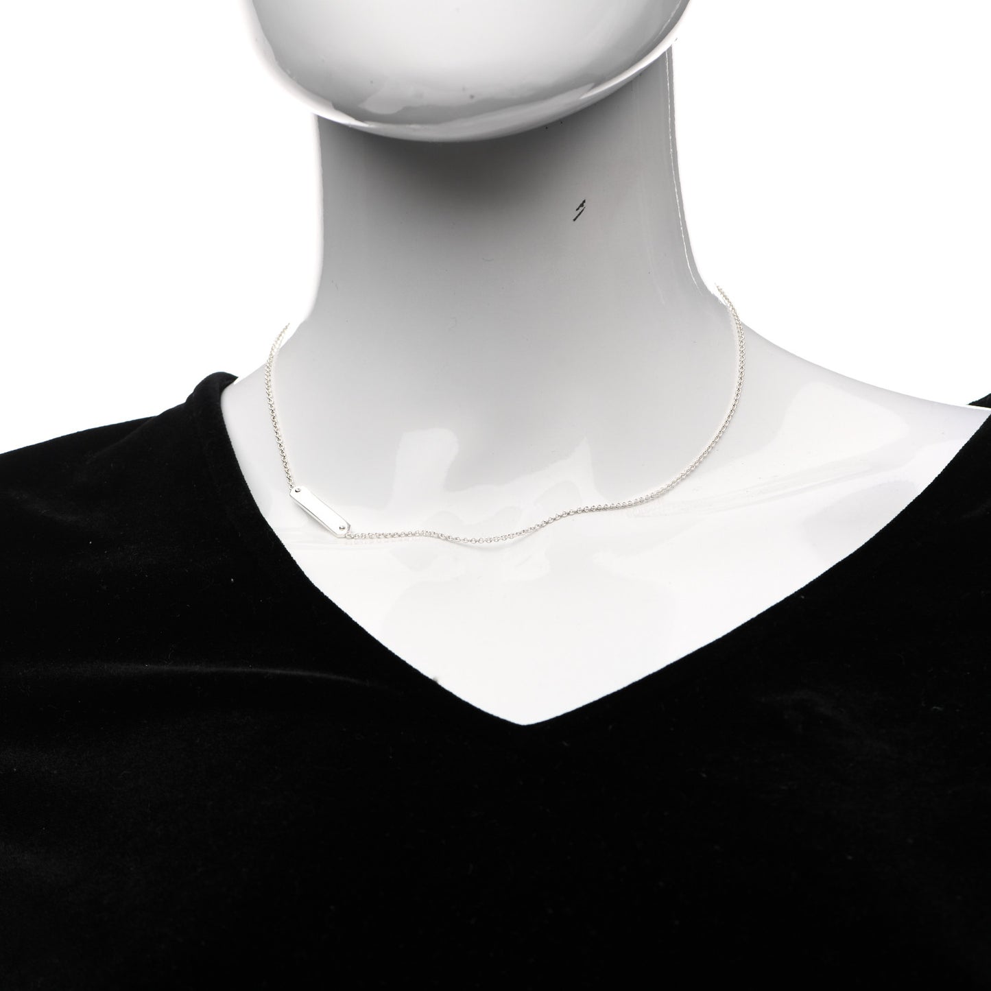 Sterling Silver Tag Chain Necklace