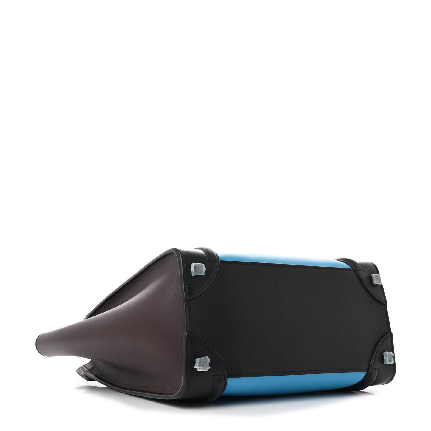 Smooth Calfskin Micro Tri-Color Luggage Turquoise
