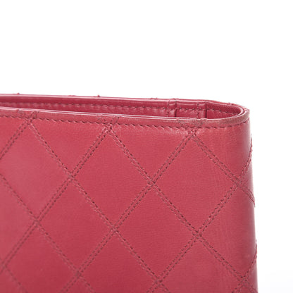 Chanel Lambskin Diamond Stitched Yen Wallet Fuchsia 12 of 17