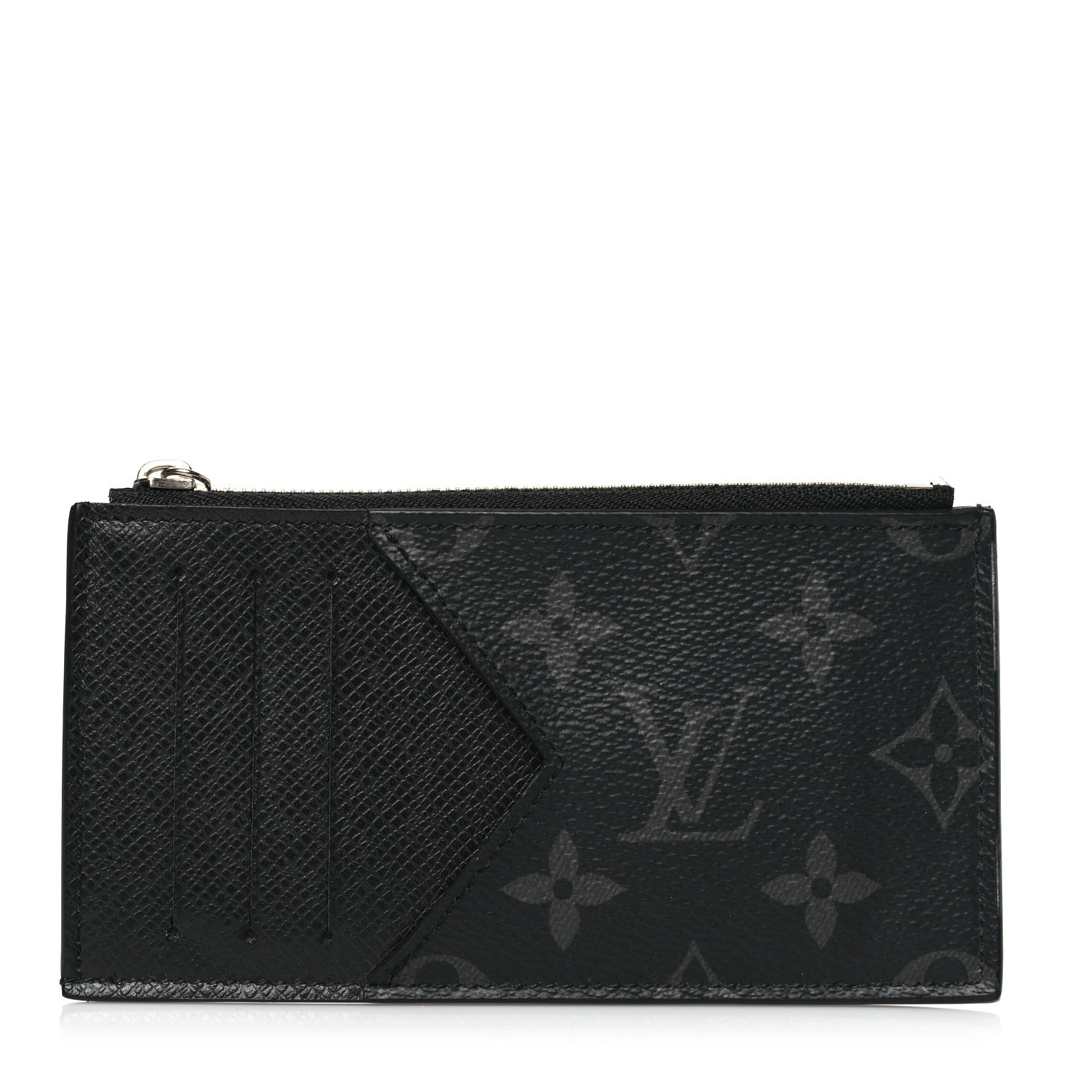 Louis Vuitton Monogram Eclipse Taiga Coin Card Holder 1 of 7