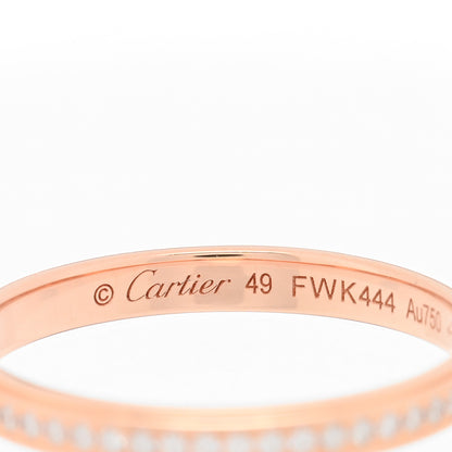 Cartier 18K Pink Gold Diamond 2.3mm D'Amour Wedding Band Ring 49 5 4 of 4