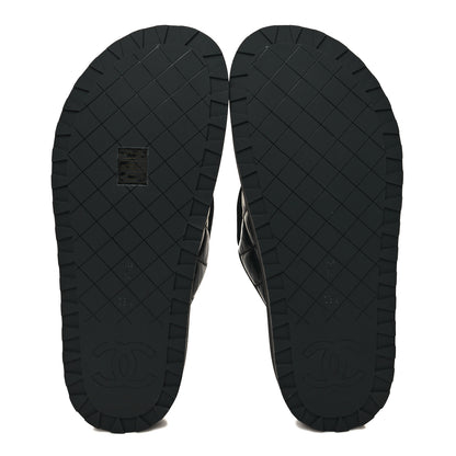 Chanel Lambskin Quilted CC Turnlock Mules 39.5 Black 5 of 8