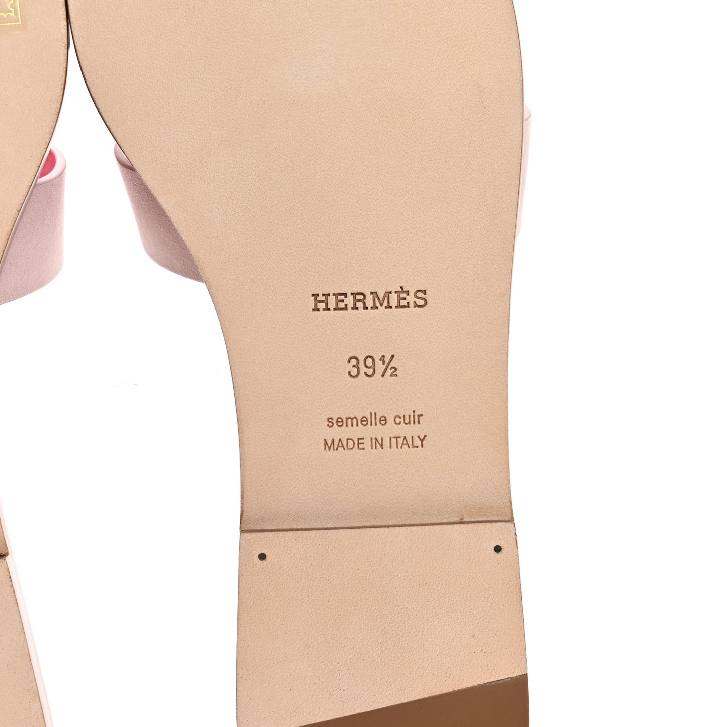 Suede Goatskin Oran Sandals 39.5 Rose Porcelaine