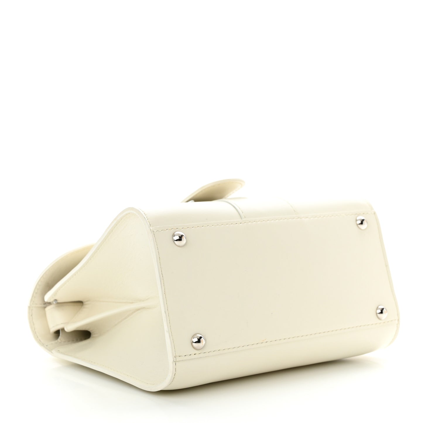Box Calfskin Mini Brillant Satchel Ivory