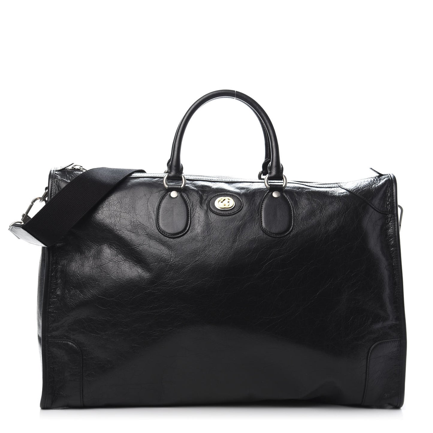 Fluffy Calfskin Morpheus Weekender Duffle Black