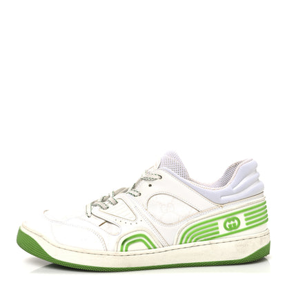 Gucci Demetra GG Supreme Monogram Womens Basket Low Top Sneakers 38.5 Great White Green 1 of 10
