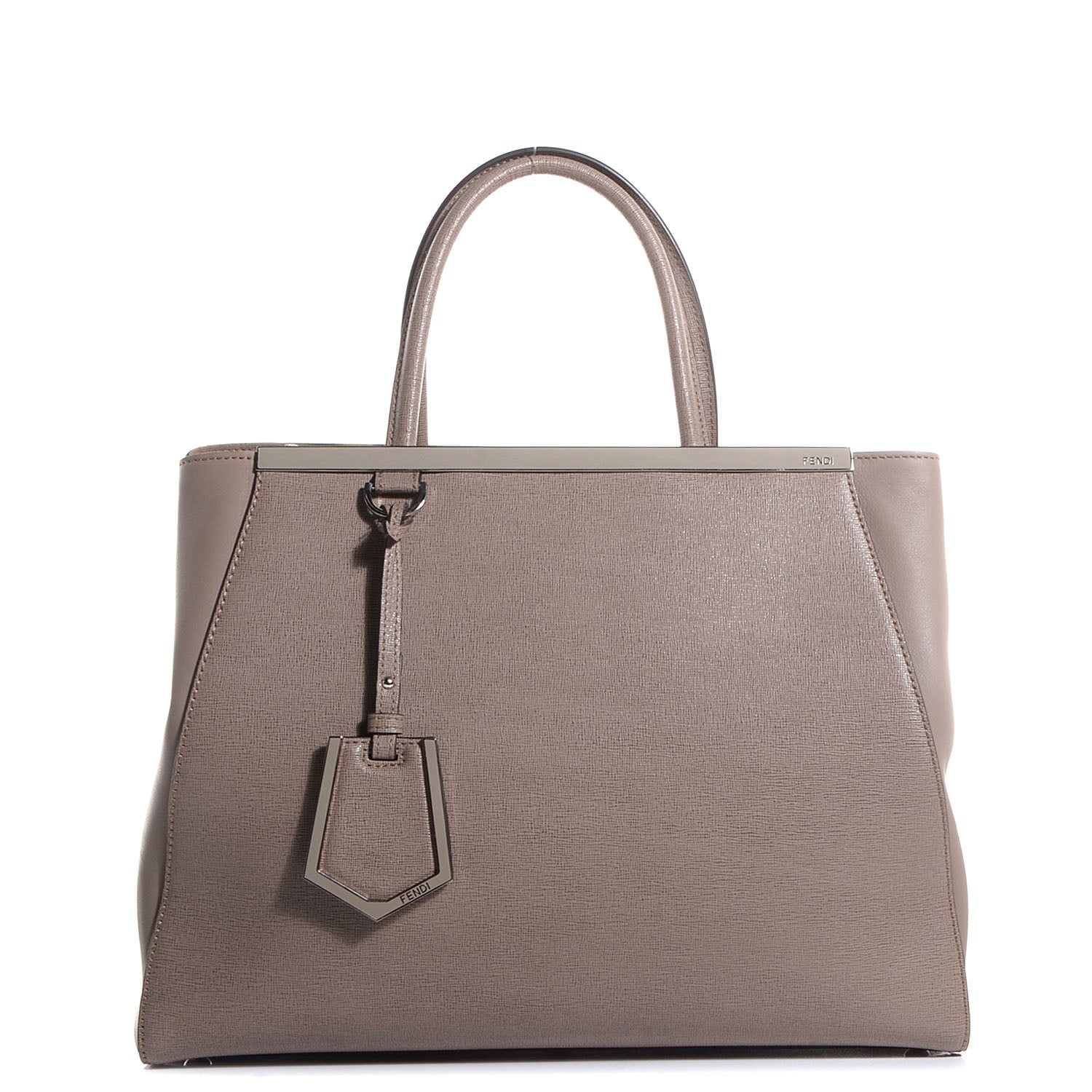 Fendi Vitello Elite Regular 2Jours Tote Tortora 1 of 9