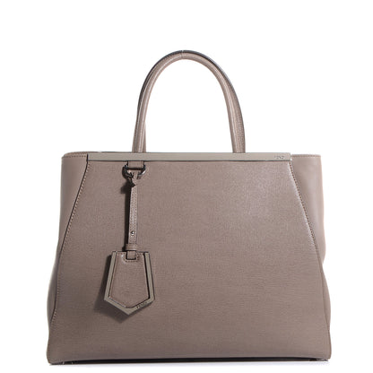 Fendi Vitello Elite Regular 2Jours Tote Tortora 1 of 9
