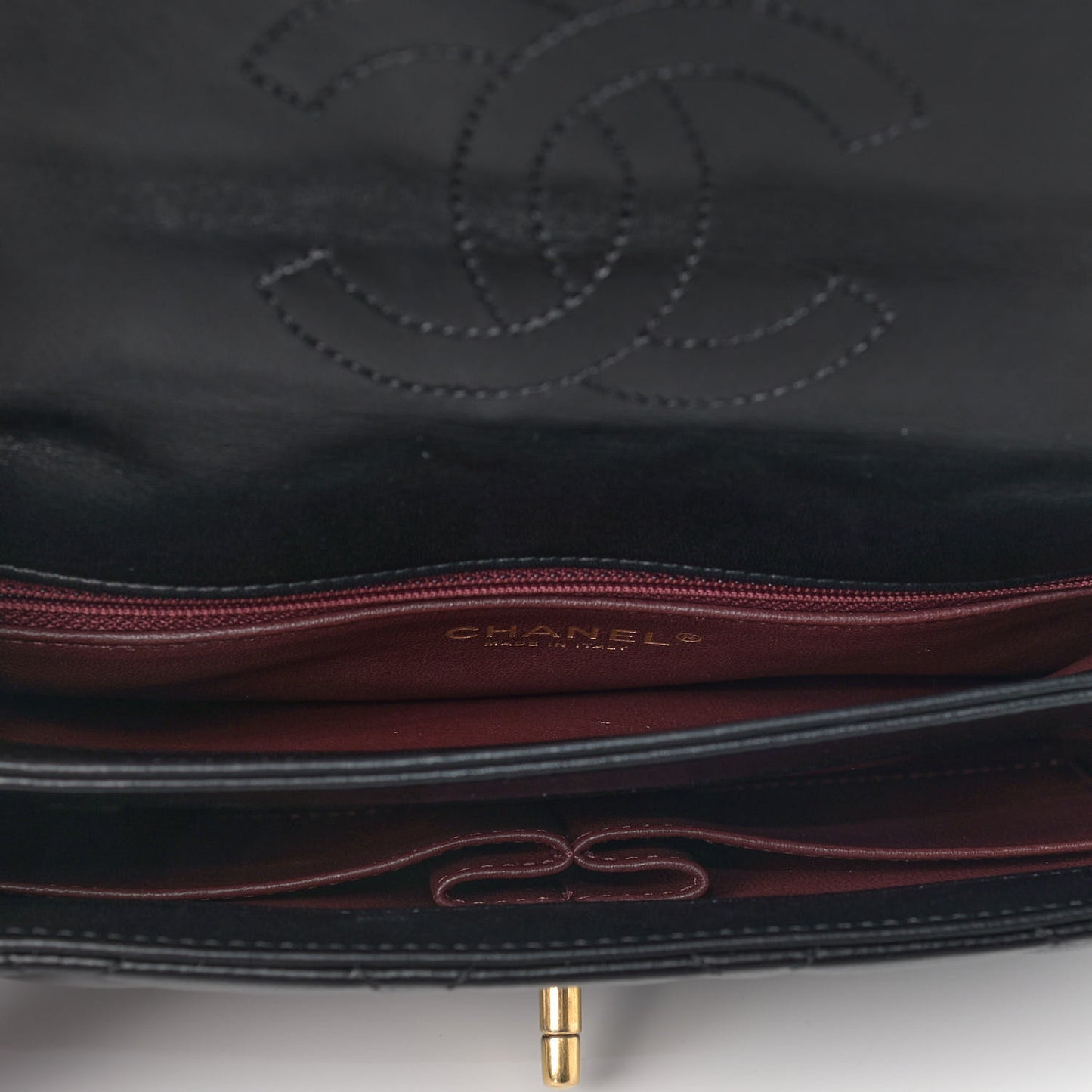 Lambskin Quilted Medium Trendy CC Flap Black