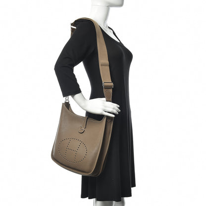 Hermes Taurillon Clemence Evelyne III PM Etoupe 2 of 13