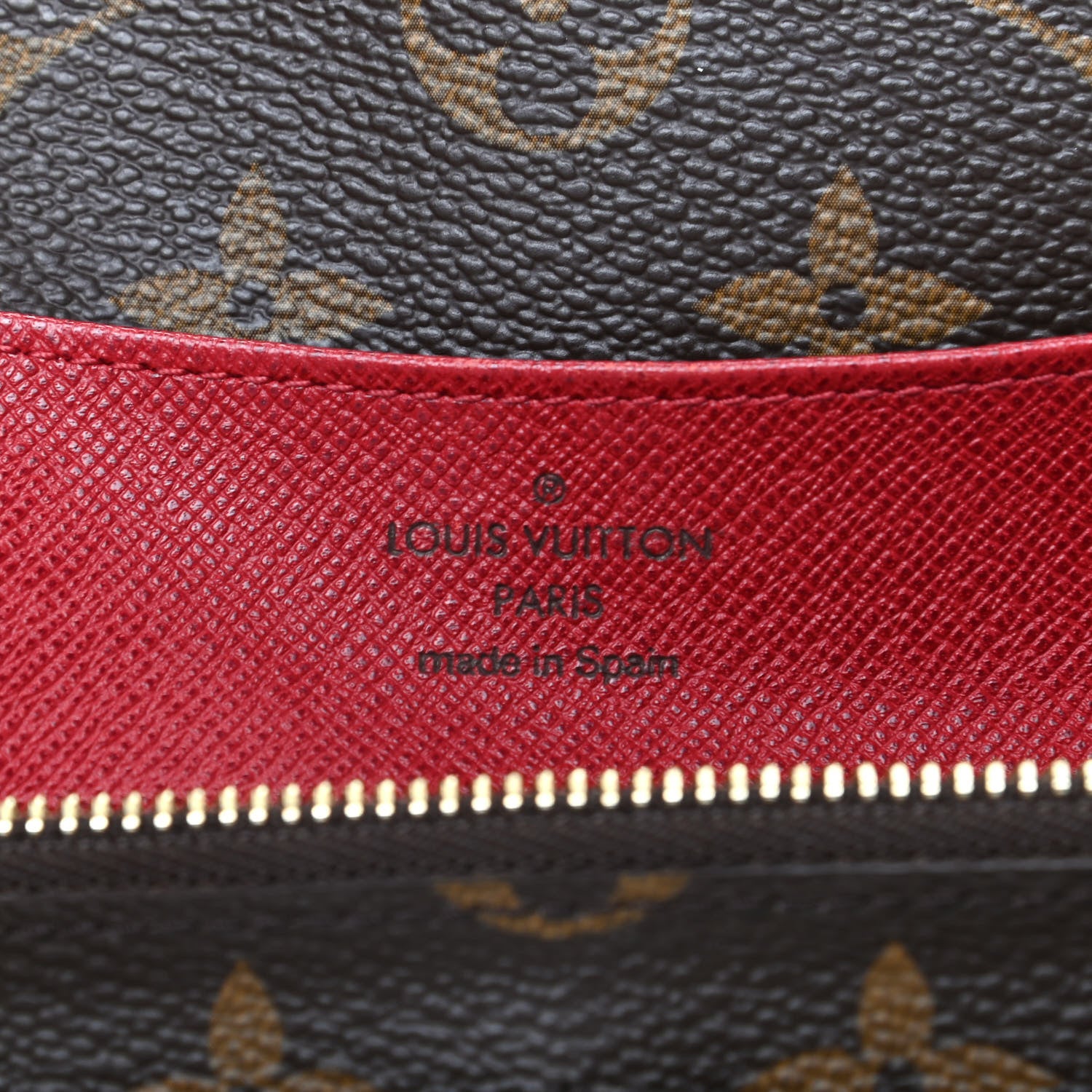 Louis Vuitton Monogram Emilie Wallet Red 6 of 8