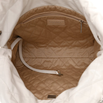 Chanel Shiny Calfskin Quilted Small Chanel 22 White 6 of 11