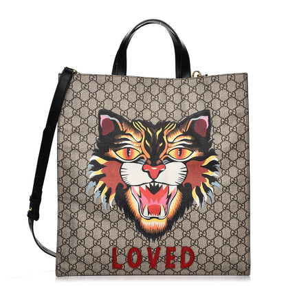 Gucci GG Supreme Monogram Angry Cat Vertical Tote 1 of 11