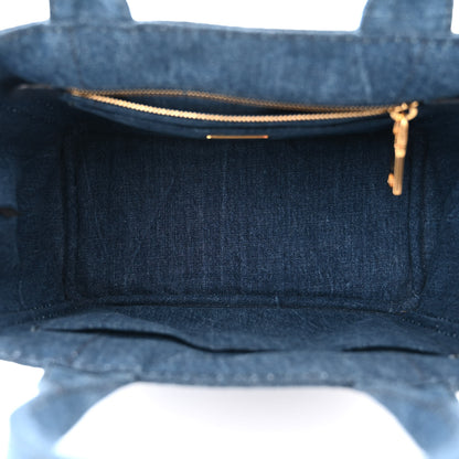 Prada Denim Small Logo Tote Bleu 5 of 11