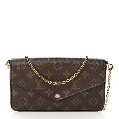 Louis Vuitton Monogram Pochette Felicie Chain Wallet Fuchsia 3 of 21