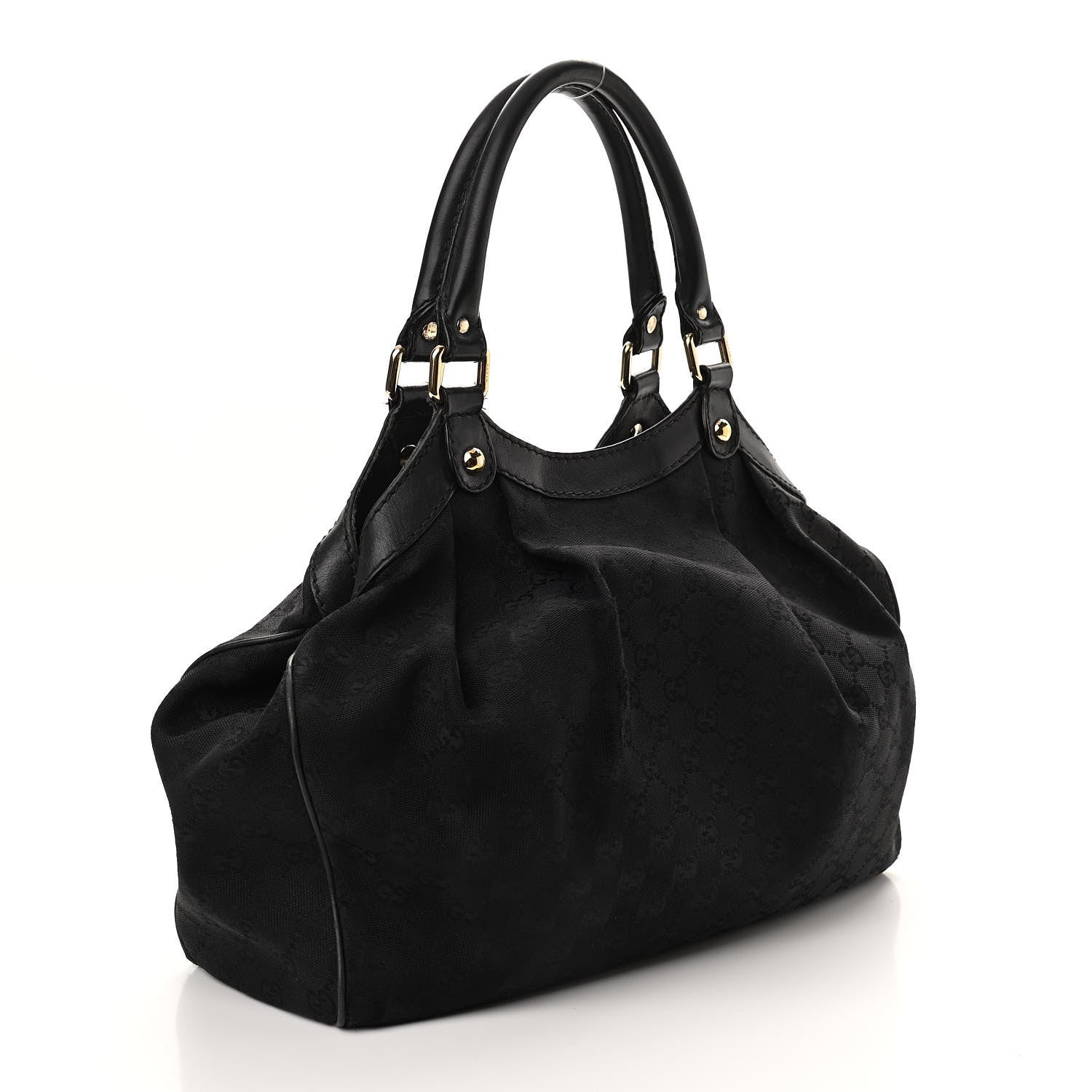 Gucci Monogram Medium Sukey Tote Black 2 of 14