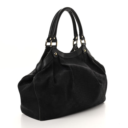 Gucci Monogram Medium Sukey Tote Black 2 of 14