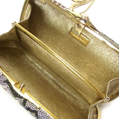 Judith Leiber Swarovski Crystal Minaudiere Clutch Gold 7 of 8